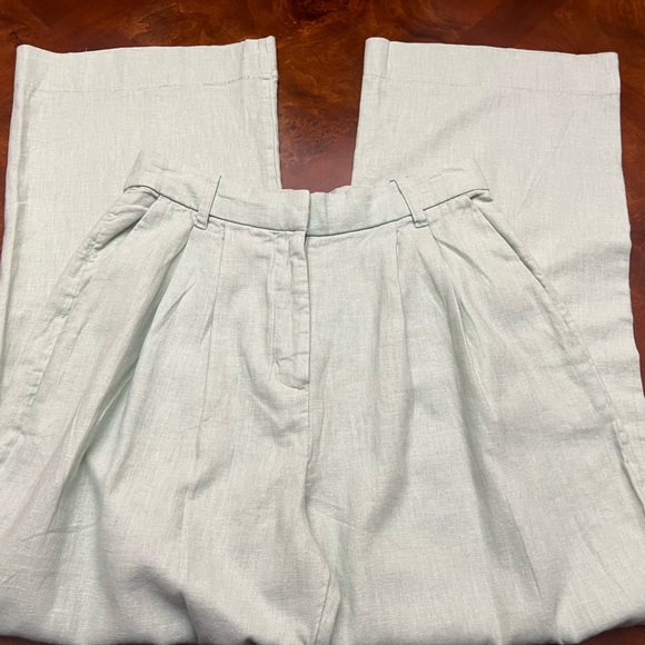 NWT Abercrombie and Fitch linen sage green trousers - Picture 6 of 10